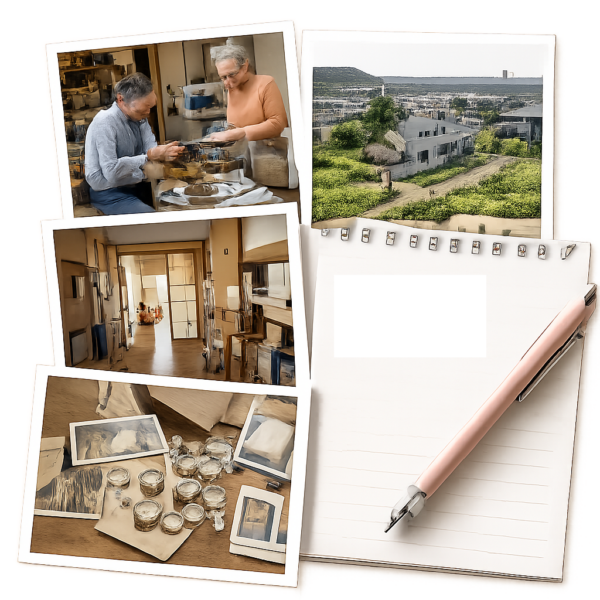 庭や建物、家族の記録をまとめた記録アルバム